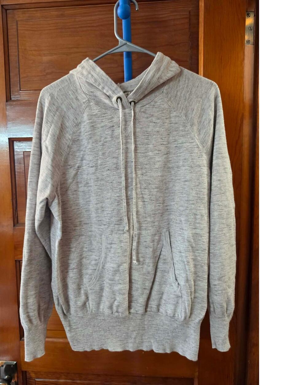 Ruff Hewn Women’s Large 100% Cotton Lightweight Knit Hoodie Heather Gray